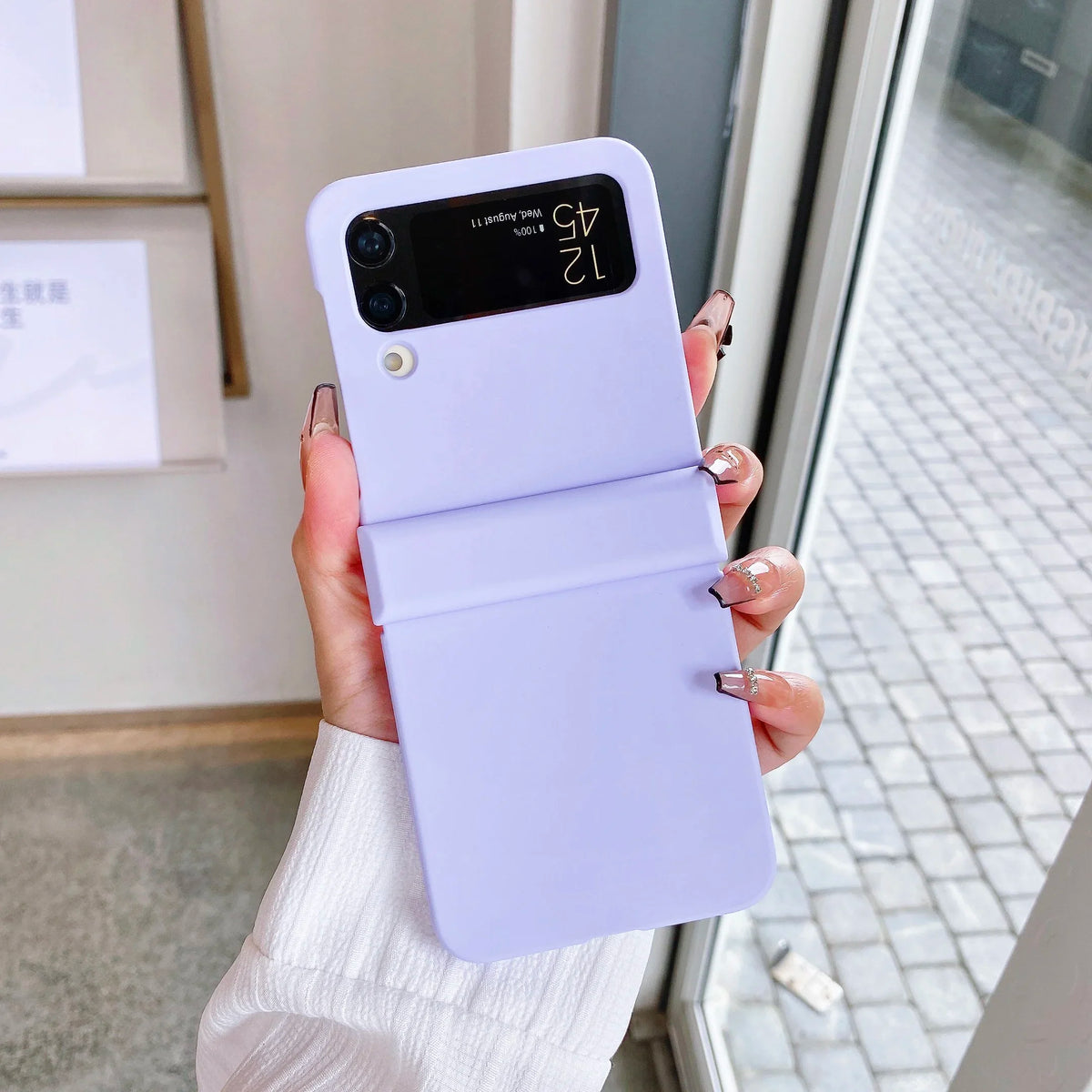Luxury Ultra Slim Hard Folding Phone Case for Samsung Galaxy Z Flip 8 7 FE 6 5 4 3 Shockproof Foldable Skin Feel Protector Cover