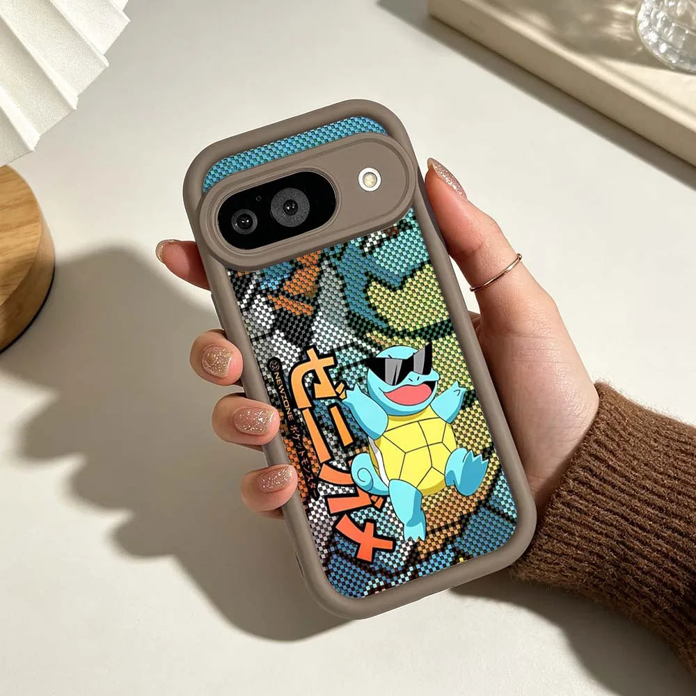 P-Pokemons R-Rayquazas Luxury For Google Pixel 10 9 8A 8 7 7A Pro XL 5G Eye Ladder Soft Silicon Shockproof Cover Phone Case