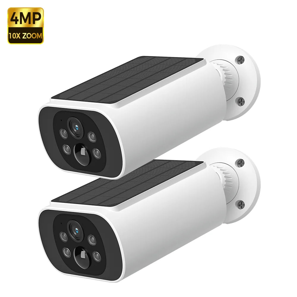 Solar Camera WIFI Outdoor Wireless Security Cam 2.5K Ultra Standby Time PIR Smart Light Color Night Vision AI Detect Battery Cam