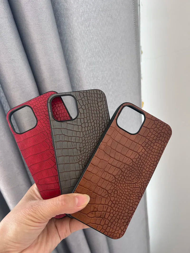 Luxury Glitter Cover Leather Case for Samsung Galaxy S25 S24 S23 S22 S21 Ultra Plus S20 FE Crocodile Patterned Cover