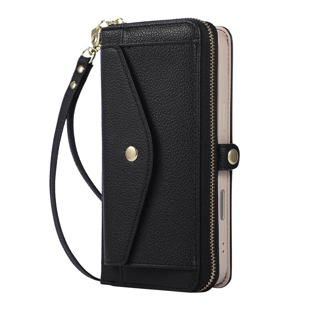 WEFOR Crossbody Wallet Case for Samsung Galaxy S26 S25 Edge S24 S23 FE S22 S21 S20 Ultra, Strap Card Holder Kickstand Mirror