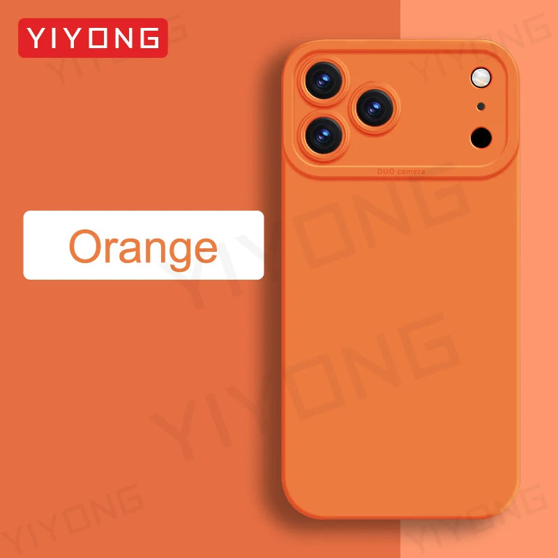 For iPhone17 Pro Max Case YIYONG Original Soft Liquid Silicone Cover For iPhone 17 Air 16 16e 15 14 Plus 12 13 Mini Phone Cases