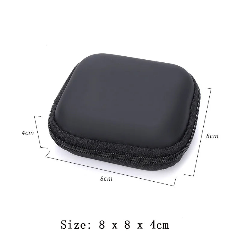 Portable Zipper Earphone Case Bag for Airpod Earpods KZ BA10 AS10 ES4 Charging Cable Accessories Mini Carrying Storage Bag Pouch