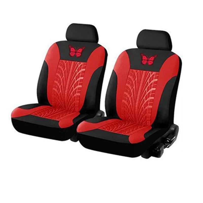 Car Seat Cover Full Set, Universal Butterfly Pattern Embroidery Auto Seat Cover Set