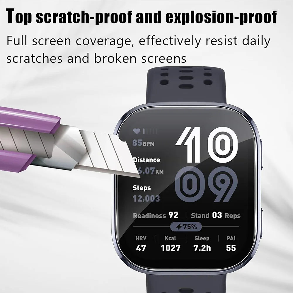 3PCS Clear HD Film Screen Protector For Huami Amazfit Bip 5 Bip6 SmartWatch Protective Films Cover TPU Coverage Accessories