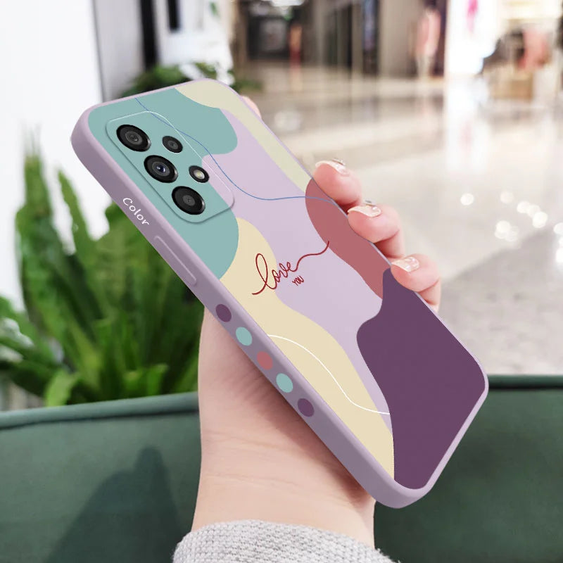 Color Patches Phone Case Samsung A56 A36 A26 A54 A34 A24 A14 A15 A16 A25 A35 A55 A73 A53 A33 A23 A13 A06 A72 A52 A32 A22 4G 5G