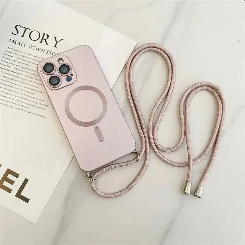 Fashionable Cross-System Magnetic Protective Case, Compatible with iPhone 17 16 15 14 13 12 11 Pro Max, Compatible with 17 Air Magnetic Soft Back Case, Magnetic Charging Accessories, Cross-System Compatibility, iPhone Magneti