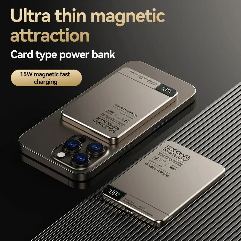 Lenovo Magnetic Power Bank 500000mAh Wireless Super Fast Charging External Battery for Magsafe Powerbank for iPhone 17/16/15/14
