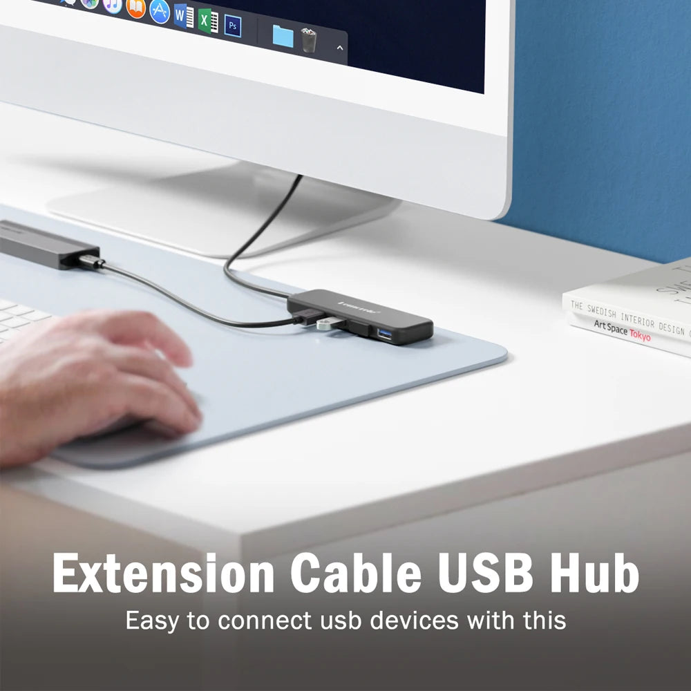 Lemorele USB 3.0 HUB 4 in 1 Type C Adapter 4 Ports Slot USB C Hub USB Hub 3.0 High Speed For Laptop Windows Mac