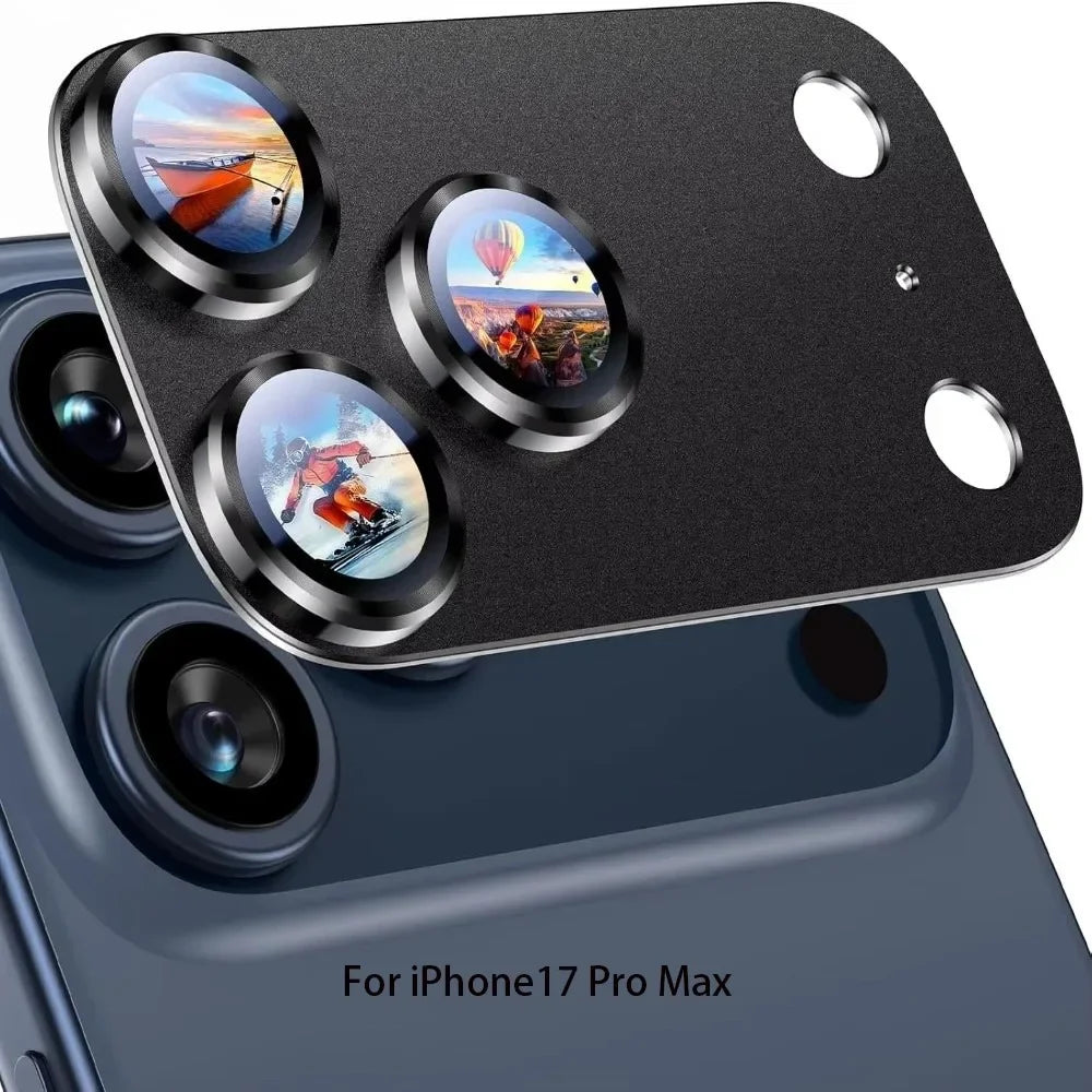 Metal Tempered Glass Lens Protector Orange Full Cover Back Camera Protective Film Anti Scratch for iPhone 17Pro/17 Pro Max
