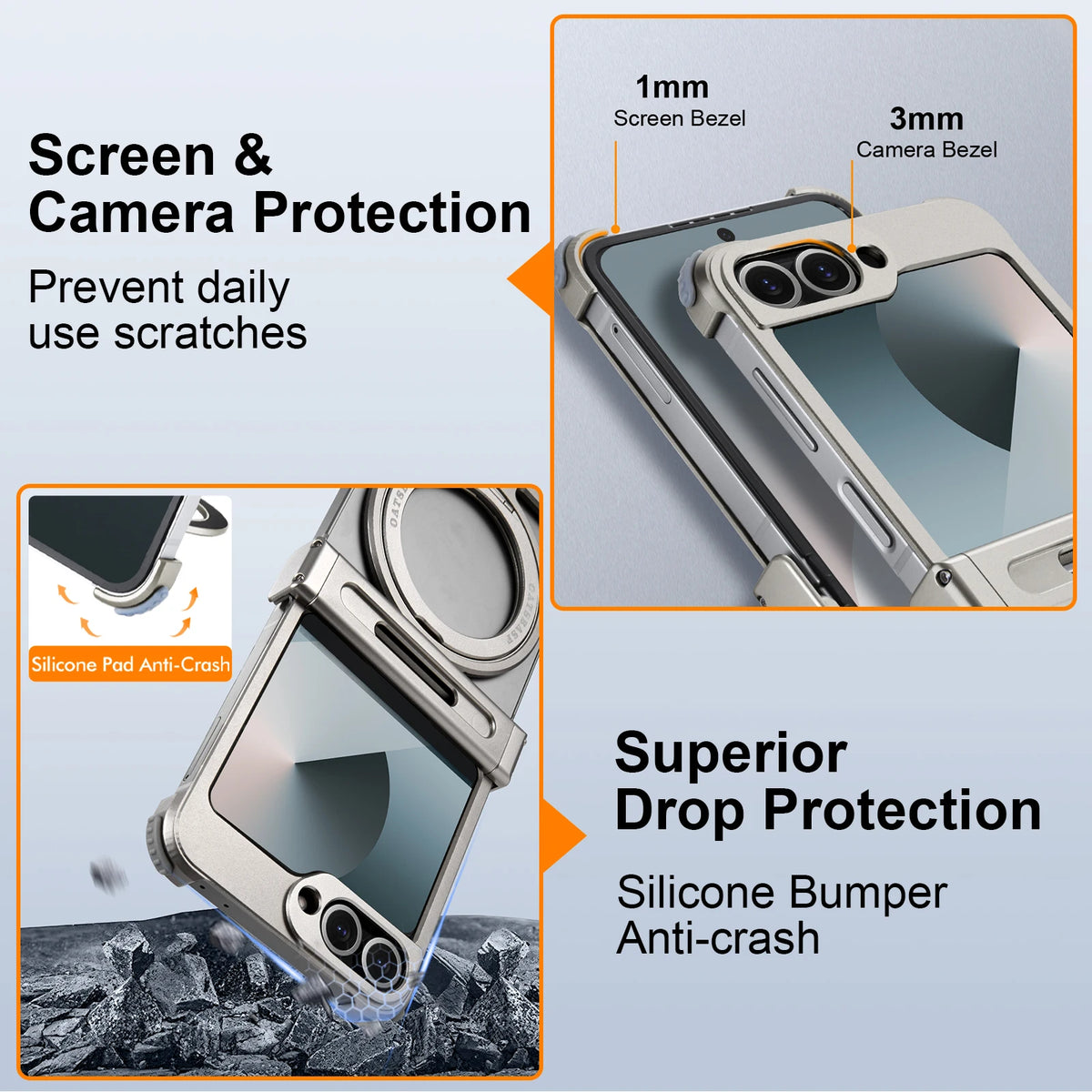 Eary for Samsung Galaxy Z Flip 8 7 6 Case for MagSafe 360° Rotatable Magnetic Kickstand Ultra-Thin Shockproof Protective Cover