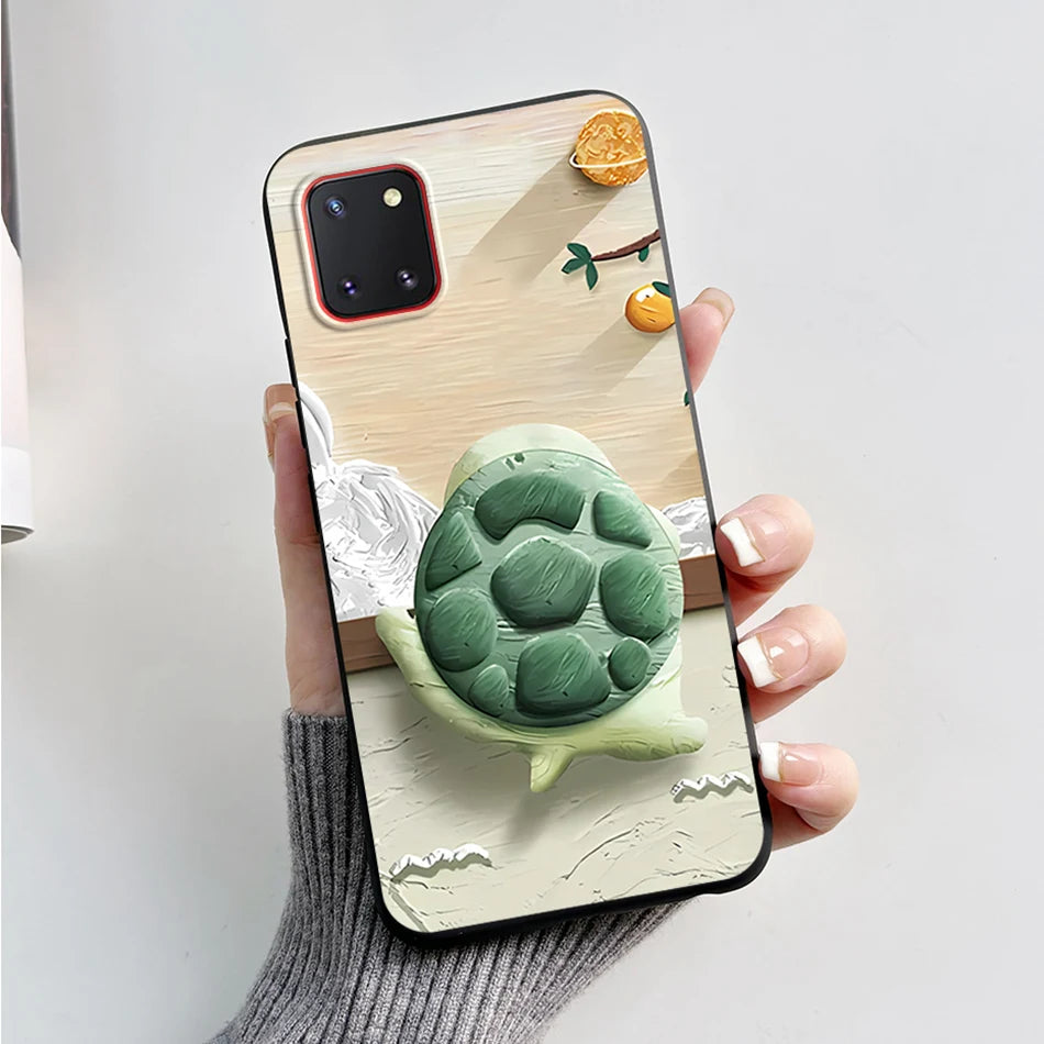 For Samsung Galaxy Note10 Lite Case SM-N770F 6.7'' Cute Bear Cartoon Cat Cover Soft TPU Phone Case For Samsung Note 10 Lite Bags