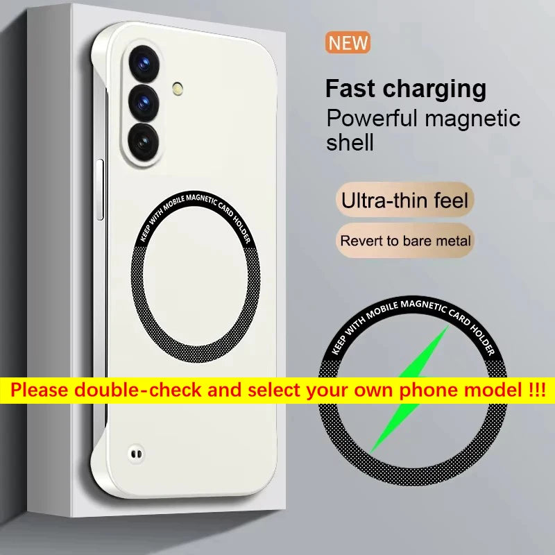 For Samsung Galaxy S26 Ultra Plus Case Magnetic Luxury Slim Frameless Wireless Charging Matte Hard PC Ultra Thin Phone Covers