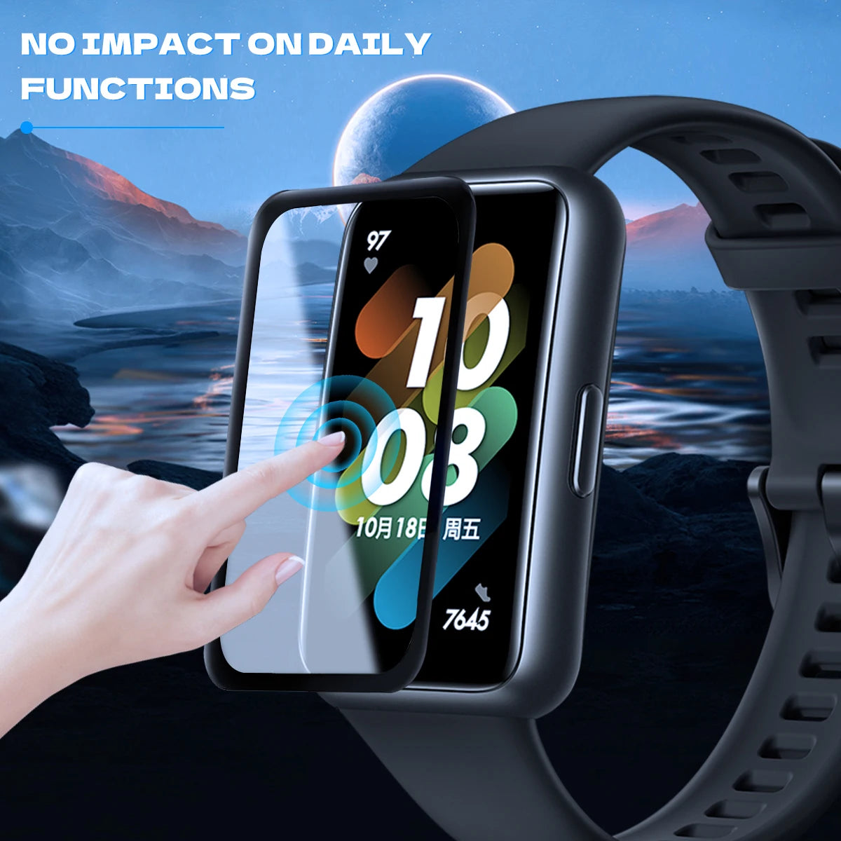 20D Screen Protector for Samsung Galaxy Fit3 Anti-scratch Film for Galaxy Fit 3 Full Coverage Ultra-HD Protective Film(Not Glass