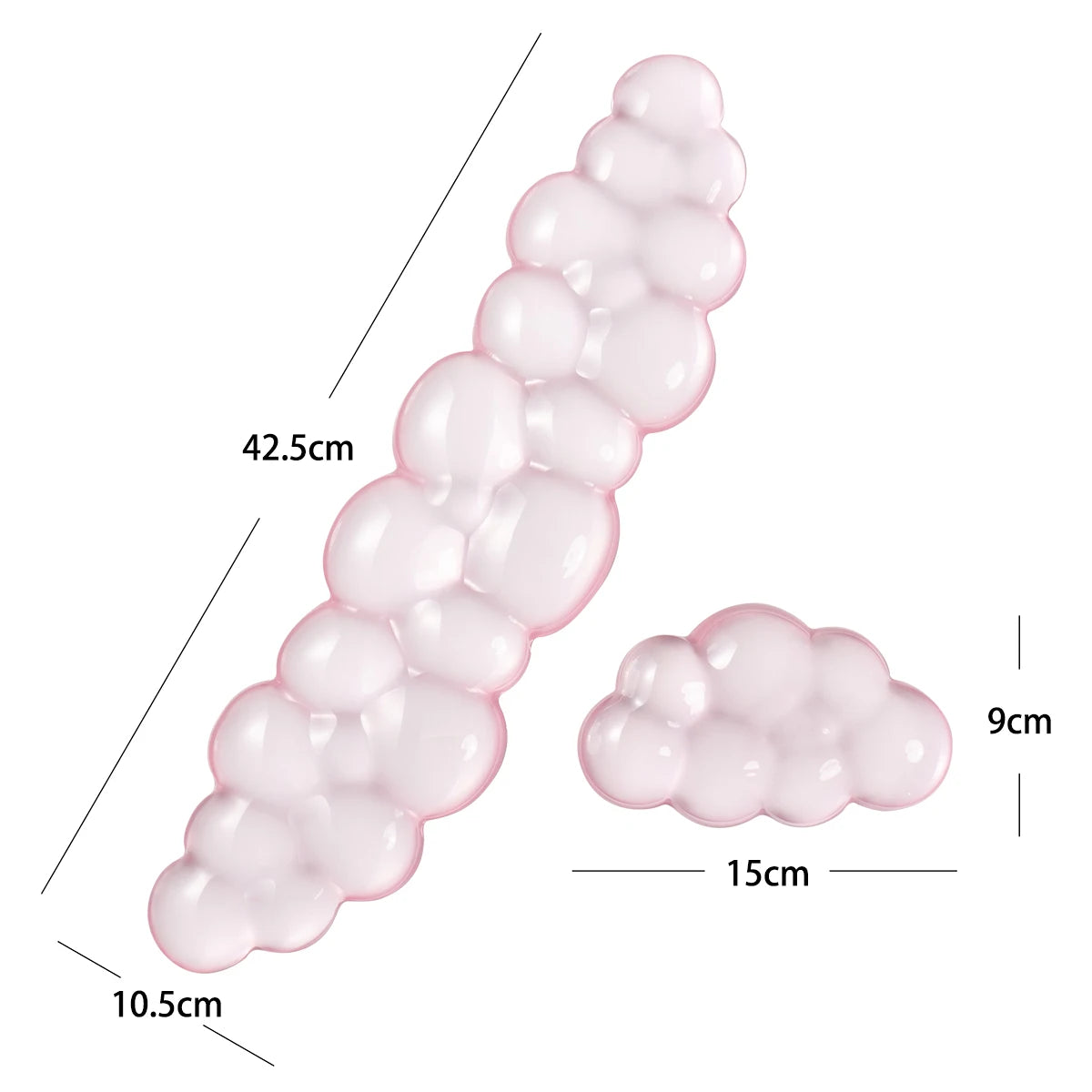 Cute Cloud Ergonomic Wrist Rest Silicone TPU Keyboard Mouse Pad Pressure Relief Comfort for Office Gaming Laptop Desktop Gift