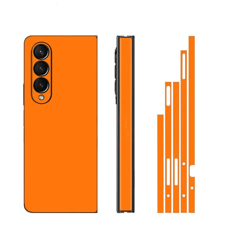 Plain Color Sticker for Samsung Galaxy Z Fold7 6 5 4 3 Back Screen Protector Hing Side Skin 3 in 1 Protective Film Fold4