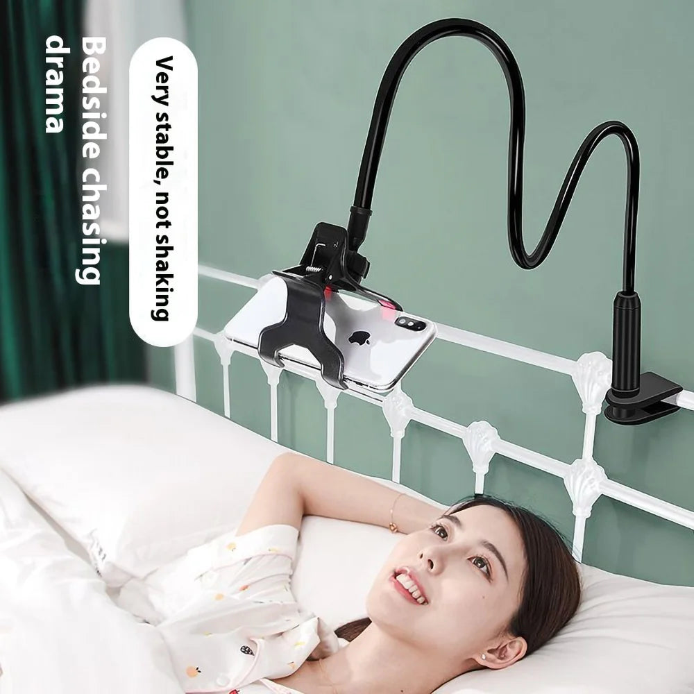 Lazy Bedside DesktopMobile Phone Clamp Bracket Flexible Long Arm Gooseneck Lazy Person Bracket With Handle Overhead Live Bracket