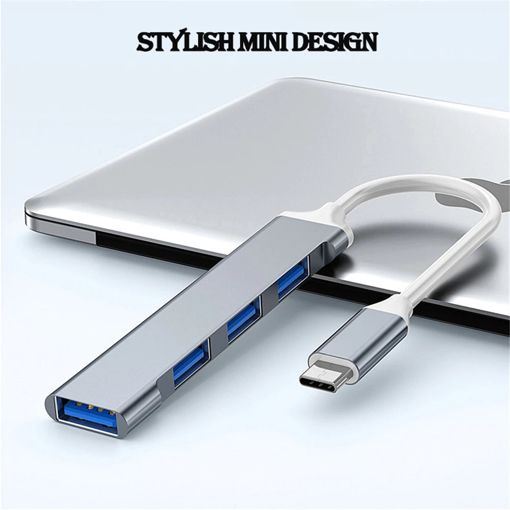 USB 3.0 Hub USB Hub 4 Port High Speed Type C Splitter 5Gbps For PC Computer Accessories Multiport HUB 4 USB 3.0 2.0 Ports