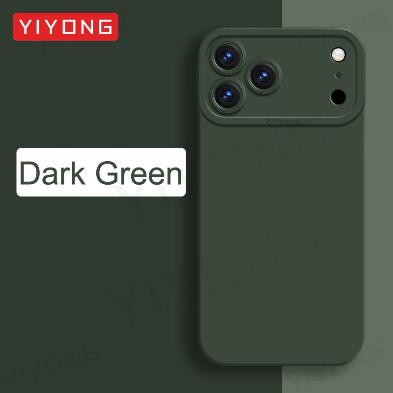 For iPhone17 Pro Max Case YIYONG Original Soft Liquid Silicone Cover For iPhone 17 Air 16 16e 15 14 Plus 12 13 Mini Phone Cases