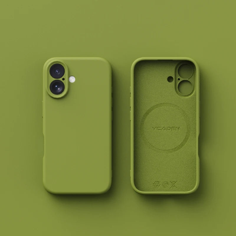 Original Liquid Silicone Magnetic Phone Case For iPhone 17Air 16 Plus 15 14 13 12 17 Pro Max Magsafe Wireless Charge Matte Cover