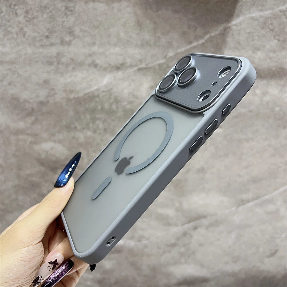 Matte Magnetic Translucent Wireless Charge Phone Case For iPhone 17 Air 16 Plus 15 14 13 12 11 17 Pro Max for Magsafe Cover