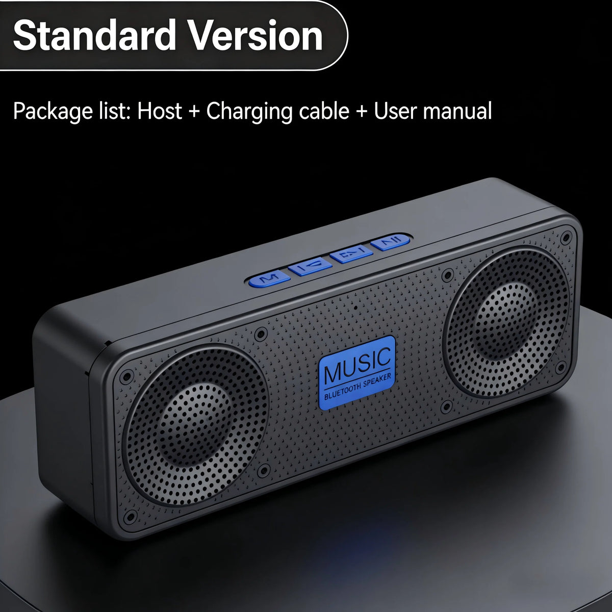 S18 Bluetooth Speaker W/ Subwoofer, FM Radio, 20H Battery, Waterproof, Stereo for Phone/PC Outdoor