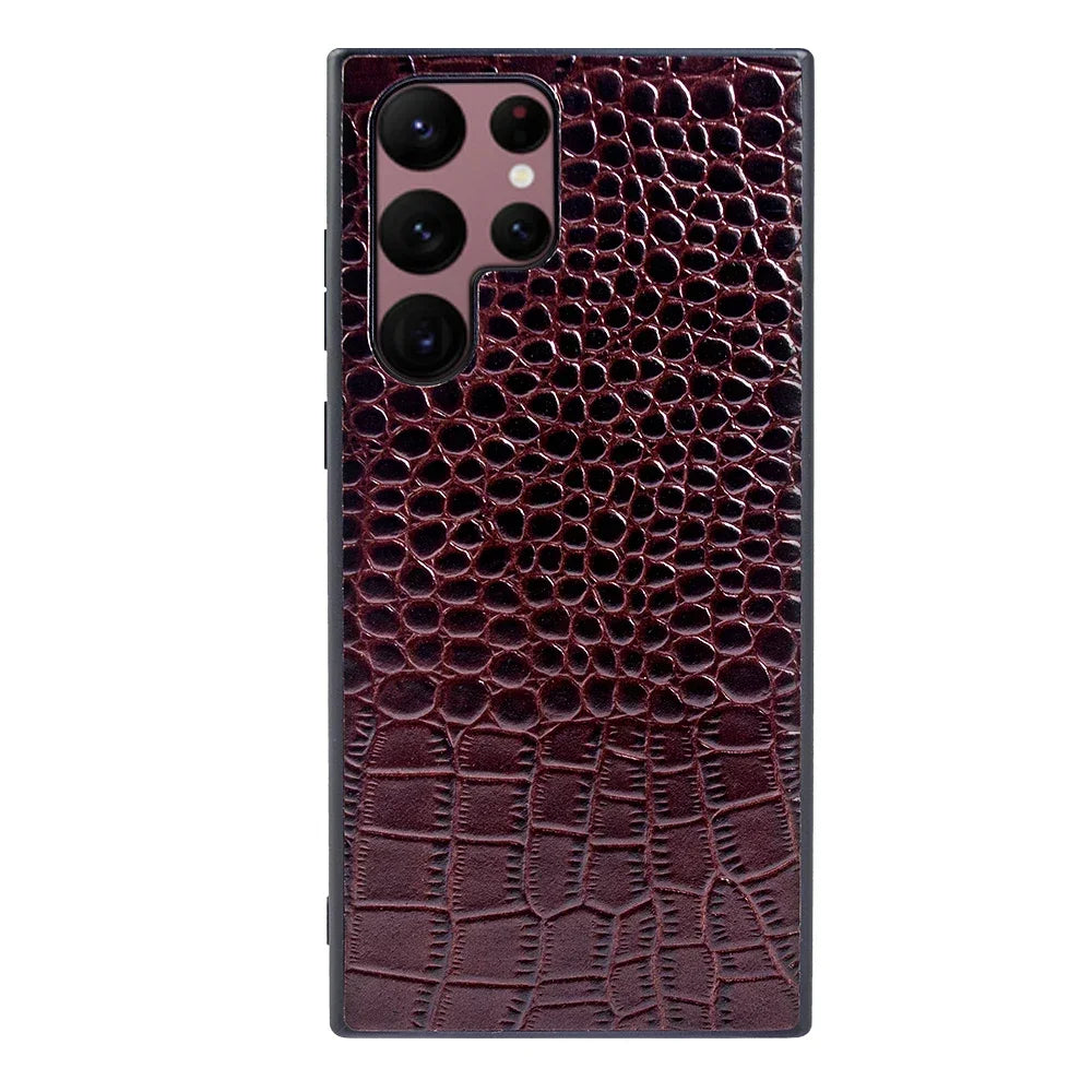Genuine Leather Cover Case for Samsung Galaxy S22 Ultra S23 S21 S20 FE S10 Plus Note 20 10 A53 A51 A52 5G A72 A71 Phone Shell