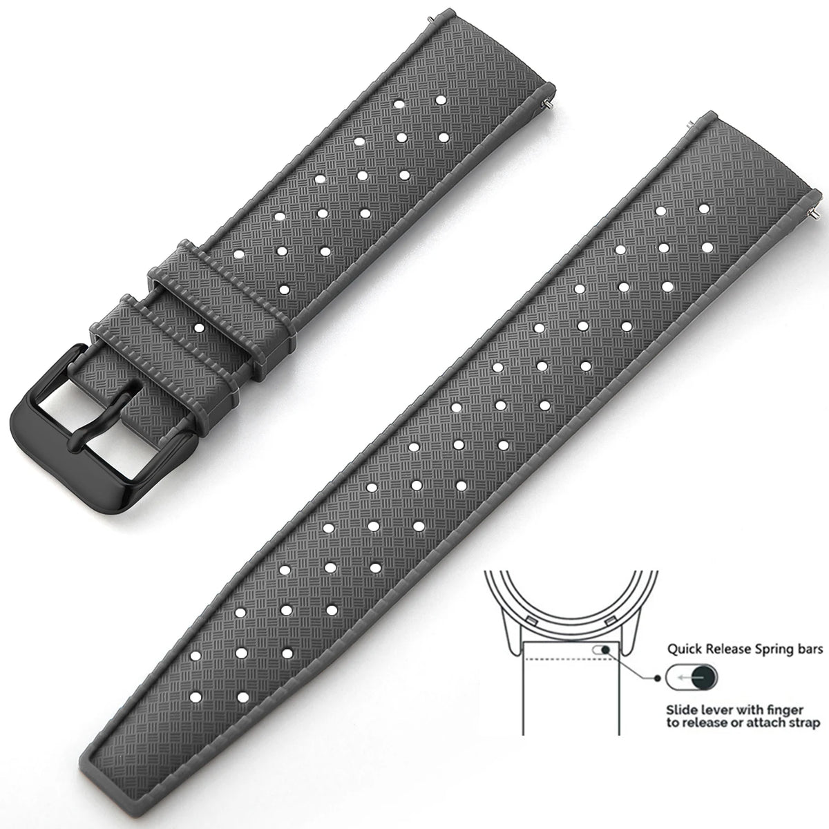 Tropical Silicone Watch Band Quick Release Watch Band 18mm 20mm 22mm Rubber Tropic Smart Watch Strap Waterpfroof Muti-Color