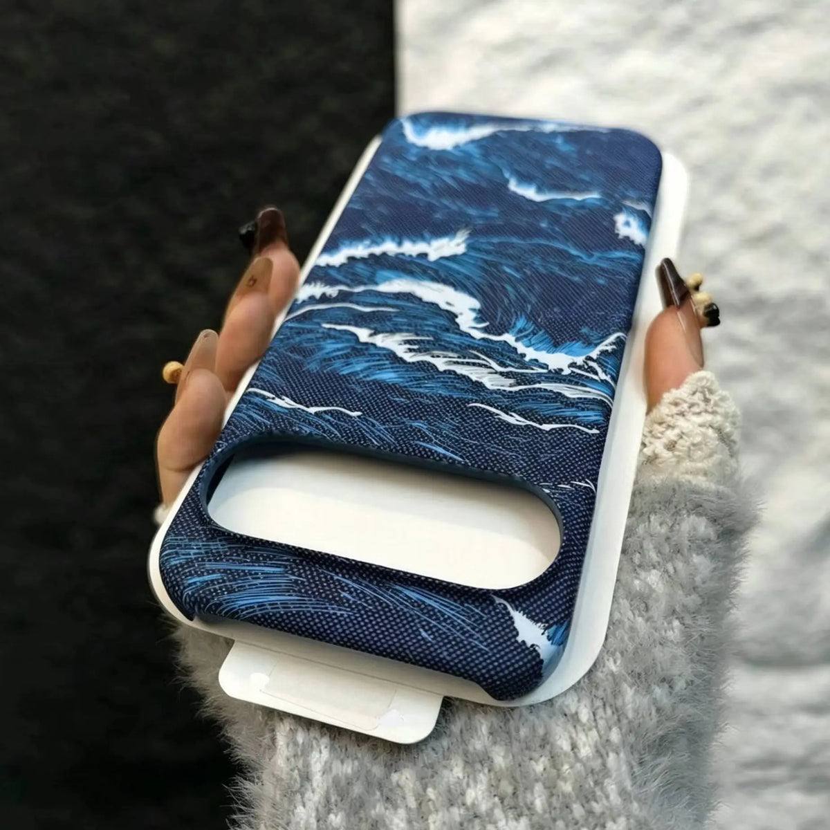 Frameless Kevlar Ocean Wave Texture Magnetic Case For Google Pixel 11 10 9 8 7 Pro XL 10 A For Magsafe Charge Plastic Hard Cover