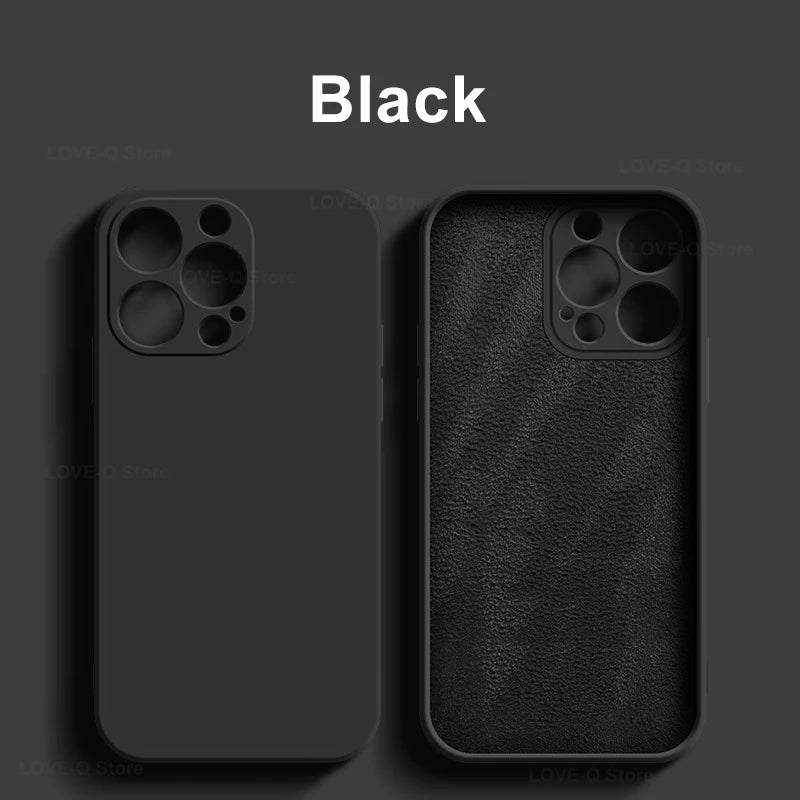 Original Liquid Silicone Phone Case For Apple iPhone 18,17,16,15,14,13,12 ,Pro,Plus Pro Max Cases For iPhone Shockproof Cover