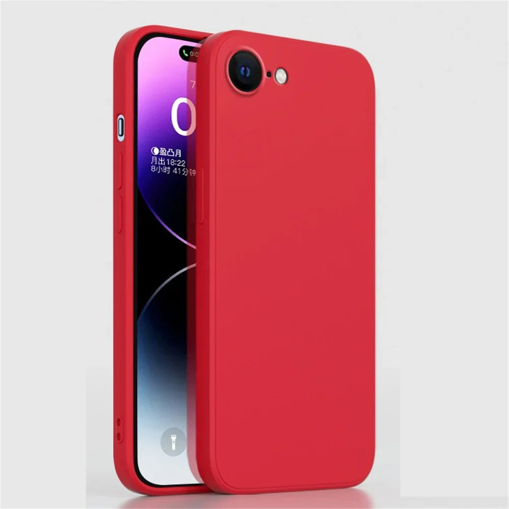 Luxury Phone Case For iPhone 16E For Apple iPhone 16E Cover 6.1 inch Original Liquid Silicone Rubber Shockproof Bumper Cover