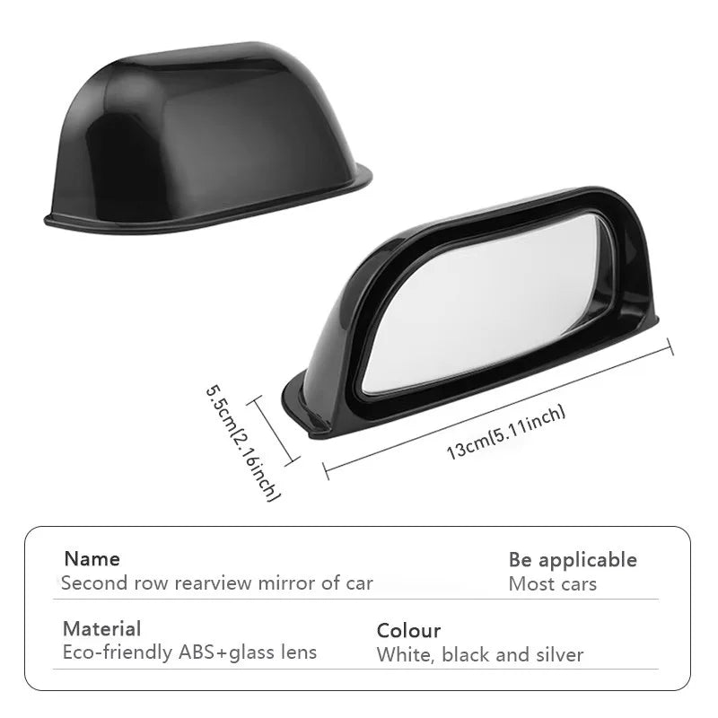 MOBIDEA Universal Car Rear View Mirror Wide-angle Auto Second Row Seats Rearview Mirror Blind Spot Mirrors for Car Accessories