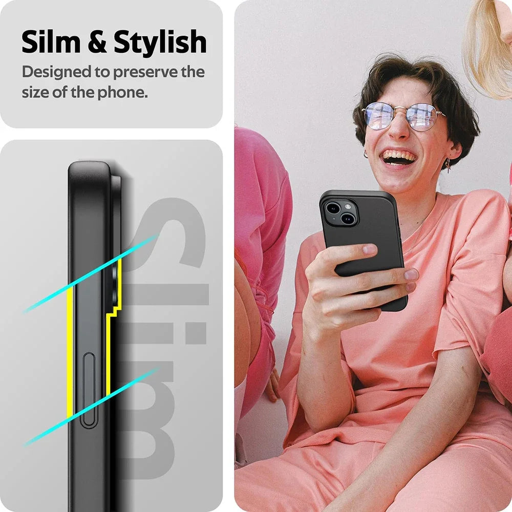 Luxury Matte Silicone Soft Case For iPhone 18 PRO 17 Air 16 15 14 Plus 13 12 Mini 11 Pro Max Ultra Thin Solid Black Cover