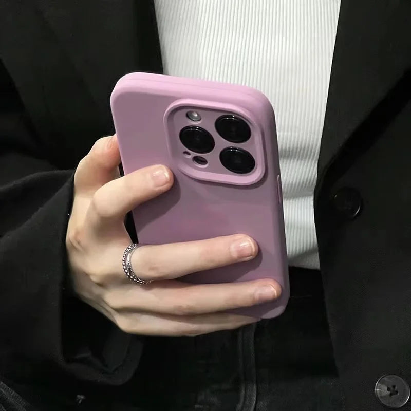 Camera lens Liquid Silicone Phone Case For iPhone 16 15 11 14 13 Pro Max Cases For iPhone 12 11 Pro 15 14 Plus Protection Cover