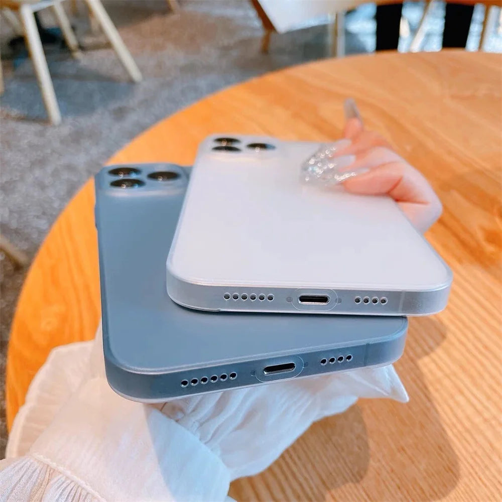 Ultra-Thin Matte Soft Transparent Case For iPhone 17 16 15 14 13 12 11 Pro Max X XS Max XR Plus SE Mini TPU Slim Cooling Cover
