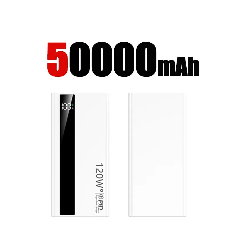 Lenovo 2026 1000000mAh Large Capacity Power Bank 120W Fast Charging Digital Display Outdoor Power Supply for Huawei iPhone