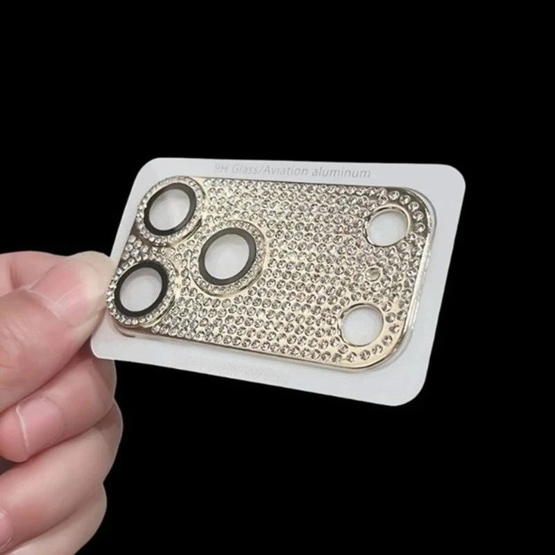 Bling Glitter Rhinestone Camera Lens Protector Full Cover For iPhone 18 17 16 15 14 Pro Max Plus Anti-scratch Camera Protection