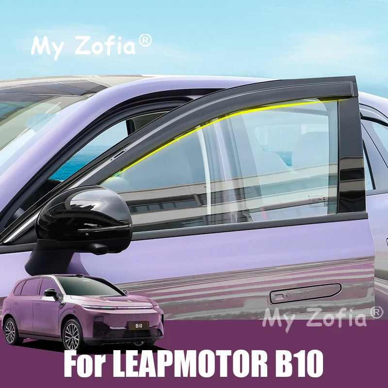 Window Visor For Leapmotor B10 2025 2026 Car Weathershield Sun Rain Deflector Guard Window Vent Awning Eyebrow Cover Accessories