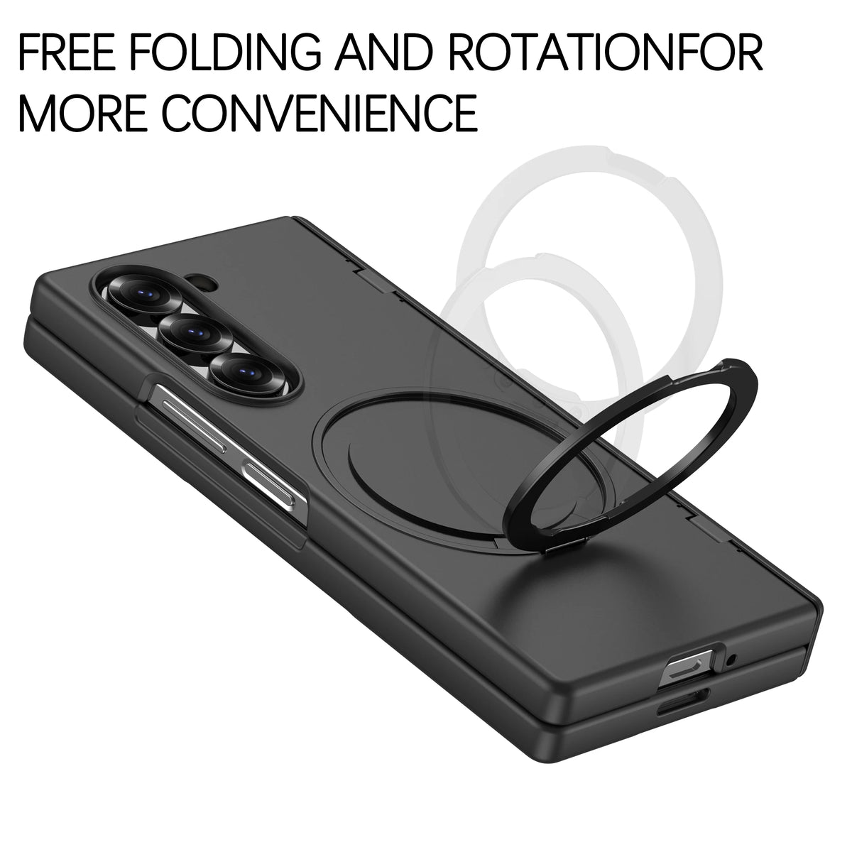 Black Plain Luxury Hinge Protection Glass Film Case for Samsung Galaxy Z Fold 8 Ultra Fold8 5G Fold 7 6 5 4 3 Fold4 Fold6 Fold7