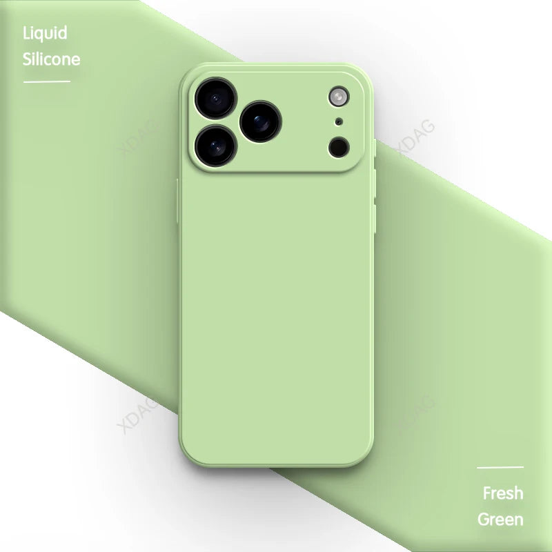 Dual Layer Mobile Cases for IPhone 17 Pro Max Air 17Pro 17Max 5G Shockproof Soft Liquid Silicone Phone Cover Housing Accessories