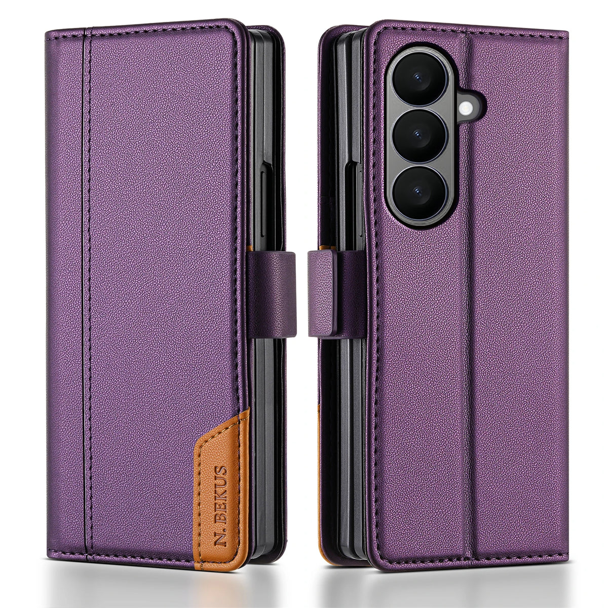 Luxury Leather Wallet Cover for Samsung Galaxy Z Fold 7 5G 2025 Flip Case Magnetic Book Business ZFold 3 4 5 6 Fold7 RFID Cover