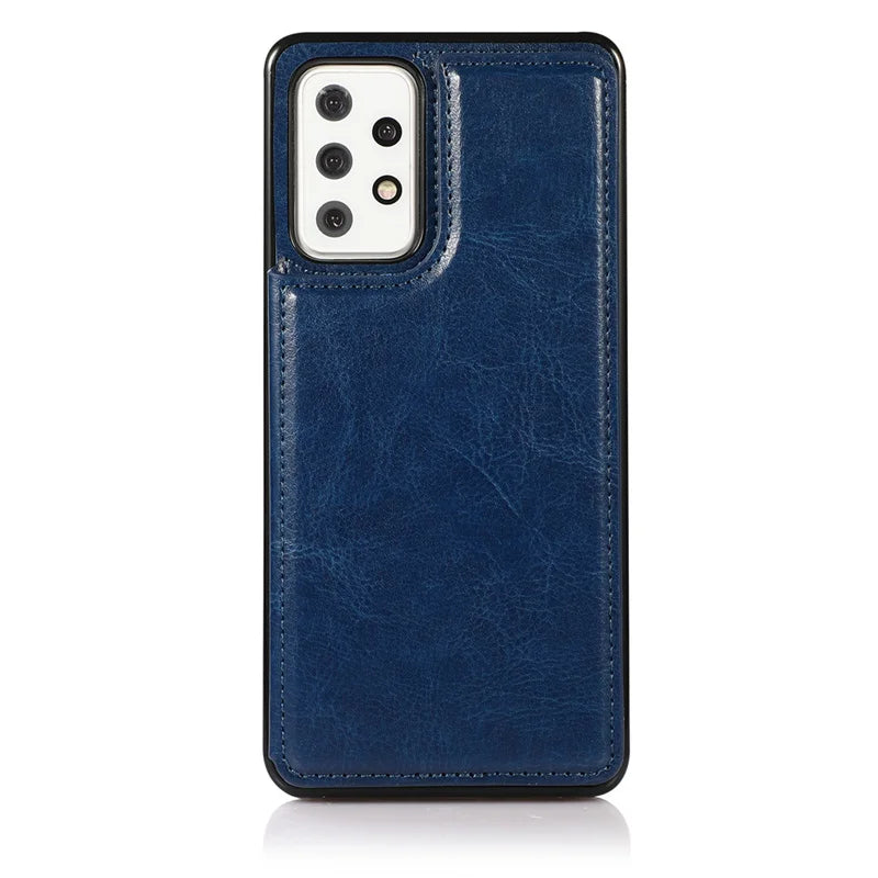 Leather Case For Samsung Galaxy S23 S22 S21 S20 FE S10 S9 S8 Note 20 10 9 8 Ultra Plus Card Slots Stand Holder Phone Bag Cover