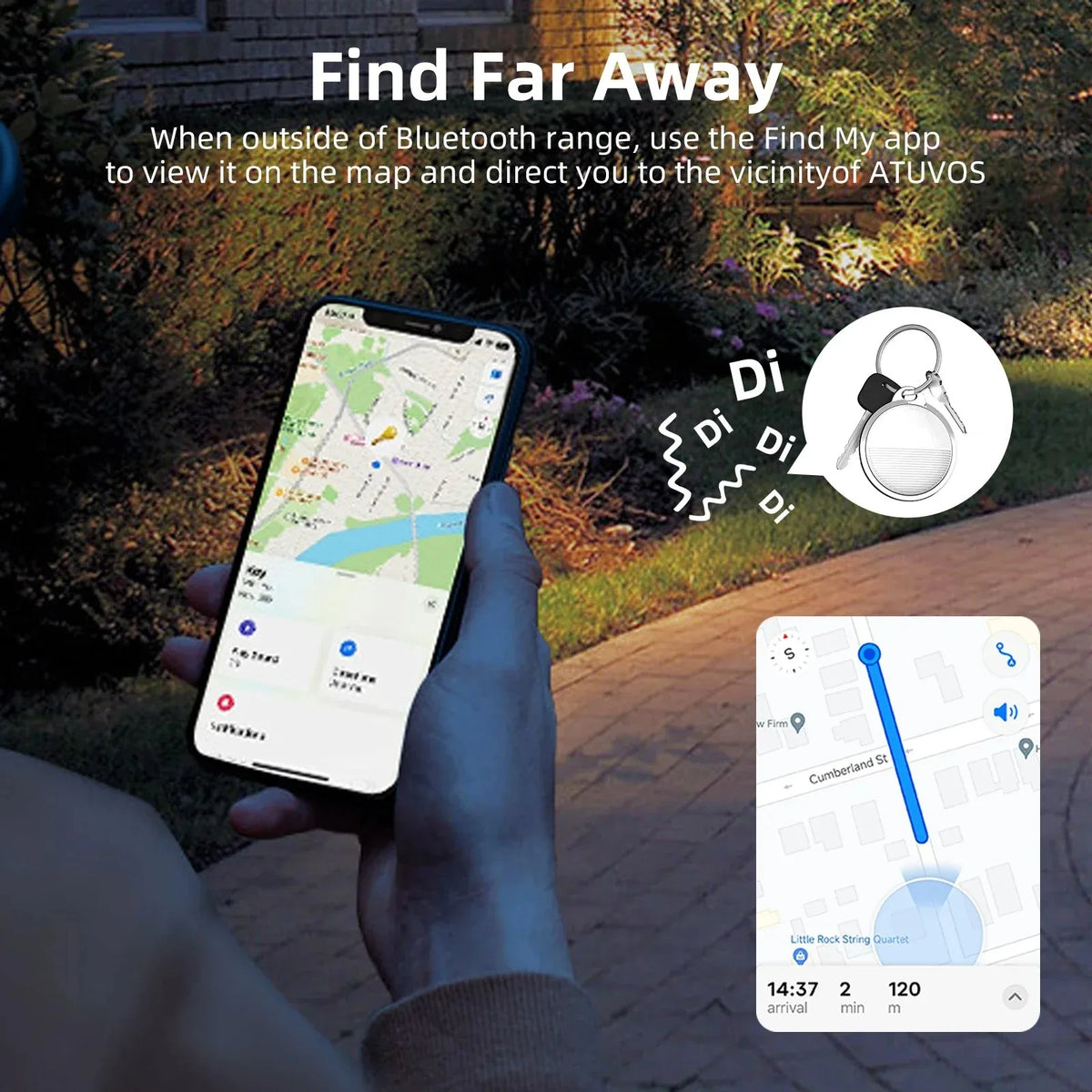 Mini GPS Tracker Work with Apple System Find My App Tag Wallet Finder Bike Bag Loss Tracker Smart Bluetooth Locator