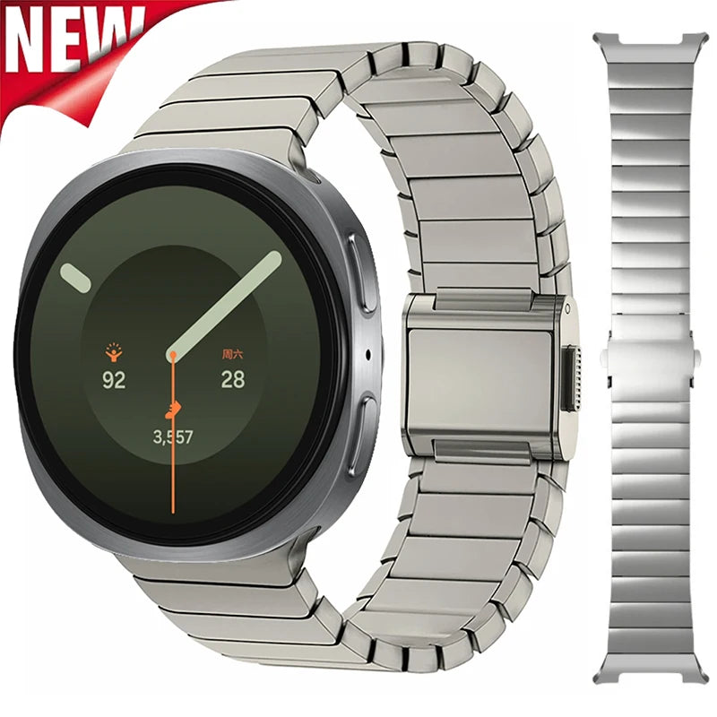Titanium Strap for Samsung Galaxy Watch 9 8 40mm 44mm 8Classic 46mm Magnetic Band for Galaxy Watch 9 8 Stainless Steel Bracelet