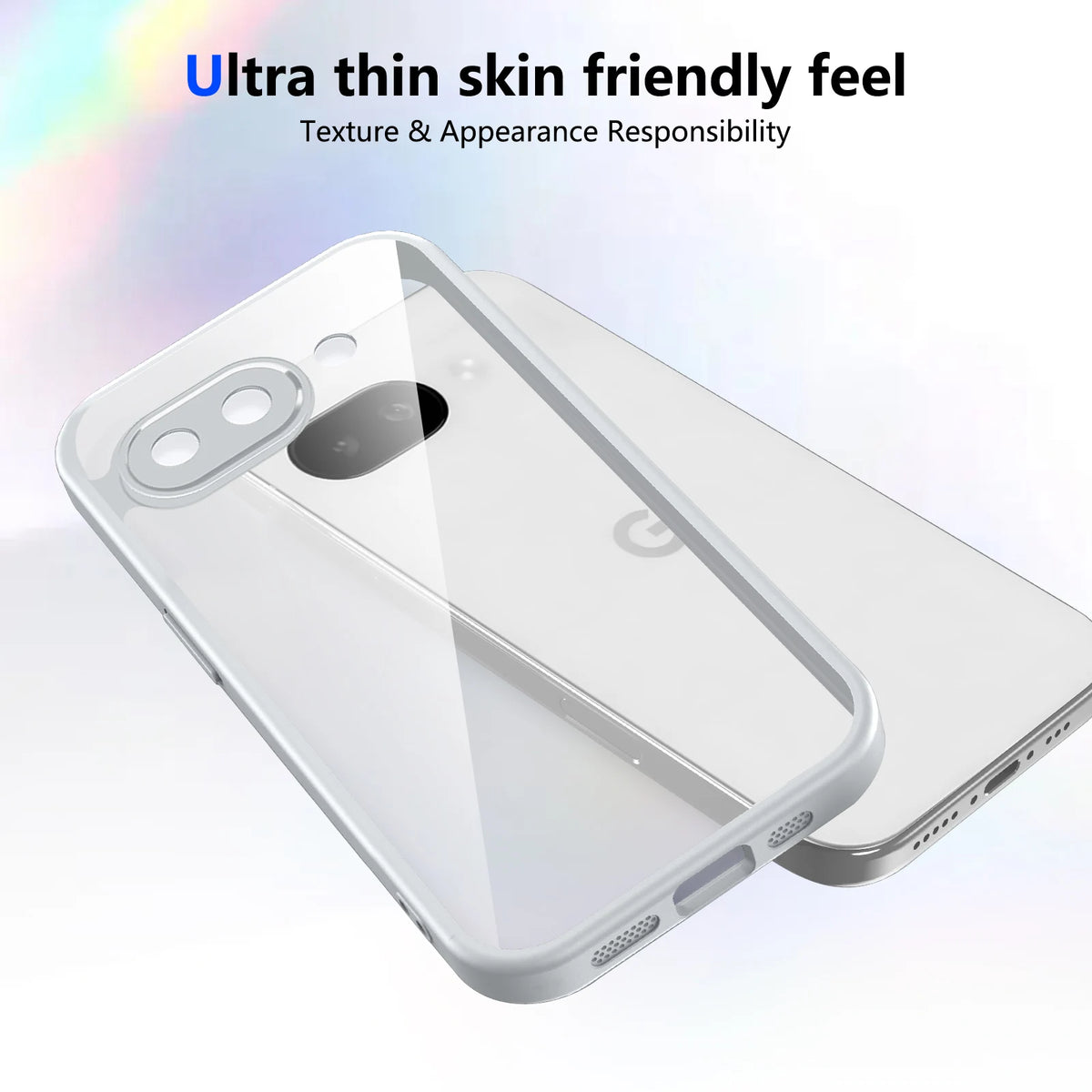 For Google Pixel 9A Case Air Cushion Shockproof Silicone Bumper Clear Matte Back Cover Hard Phone Case for Google Pixel 9A G3Y12