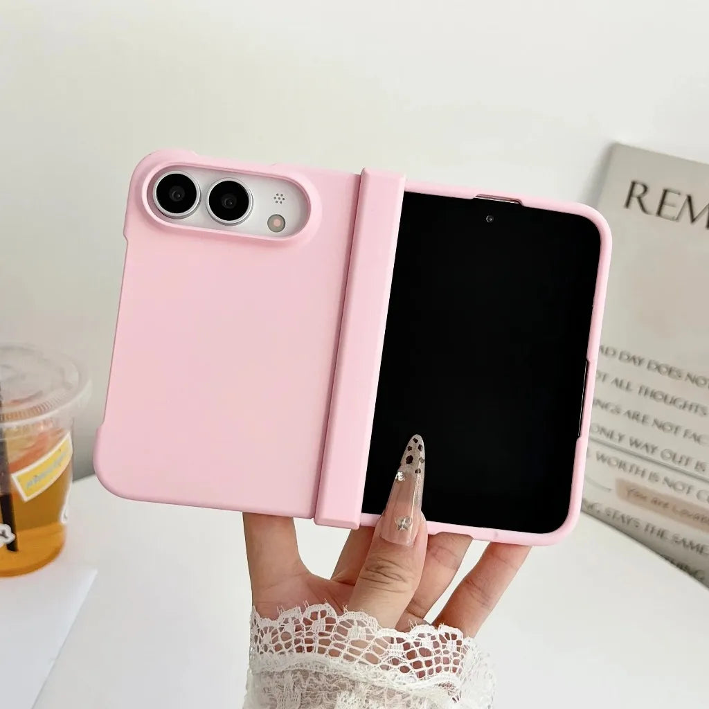 Candy Colorl Hard Shell PC Hinge Protection Shockproof Phone Case For iPhone Duo 2026 Bumper Protective Front and Back Cover