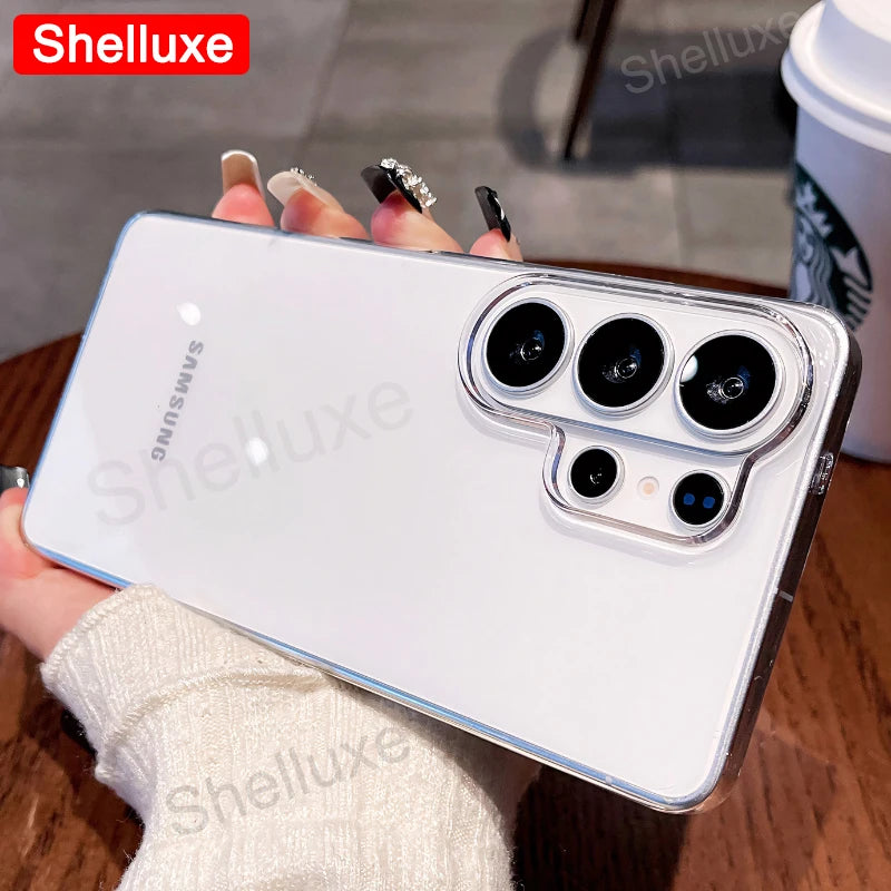 S26 Ultra Case Shelluxe Luxury Magnetic Transparent PC Hard Cover For Samsung Galaxy S26 S25 S24 Ultra S23 Plus S22 FE 5G Cases