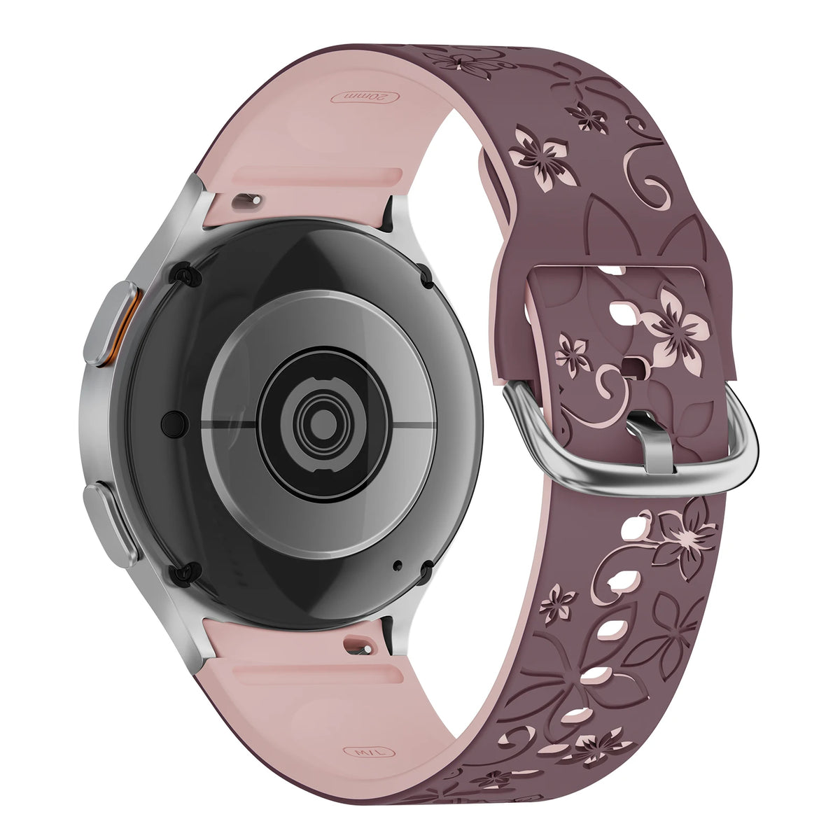 Silicone Band for Samsung Galaxy Watch 7 6 5 4 FE/5Pro 45mm No Gaps Sport Correa Engraved Galaxy Watch6 Classic 43mm 47mm Strap