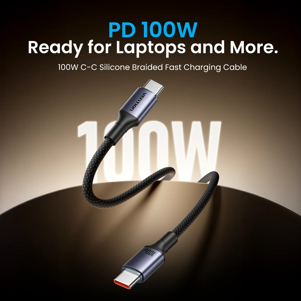 Vention 100W USB C Cable USB C to Type C PD3.0 Fast Charge Cord Type-C Data for MacBook iPhone 17 16 15 Samung S24 S25 Xiaomi 17