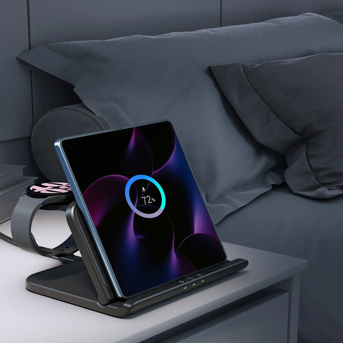 SwanScout 705S Wireless Charger for Samsung Galaxy Z Fold 7 6 5 Z Flip 7 6 Charging Station for Galaxy Watch Ultra 8 Classic 7